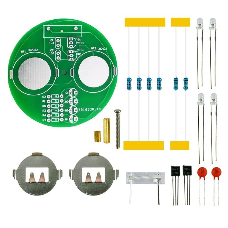 Asztali LED forgótop készlet villogó fényekkel, forrasztáshoz és DIY elektronika TJ-56-515