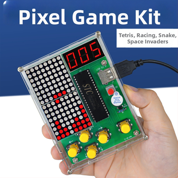 Sada na výrobu pixelovej hernej konzoly s mikrokontrolérom, obvod Snake a Tetris, DIY zváranie TJ-56-408