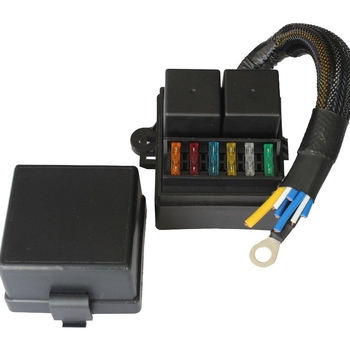 Cutie de siguranțe auto cu releu de 2 canale și bloc de siguranțe de 6 canale, unitate de control principal pentru cablajul compartimentului motor