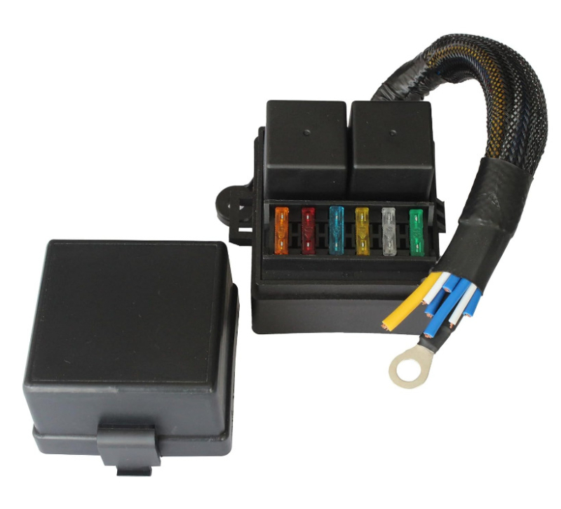 Cutie de siguranțe auto cu releu de 2 canale și bloc de siguranțe de 6 canale, unitate de control principal pentru cablajul compartimentului motor