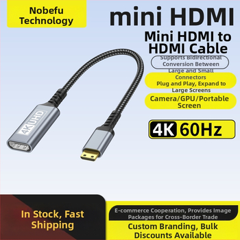 Kábel Micro/mini HDMI na HDMI pre prenosný displej, Raspberry Pi a DSLR fotoaparát