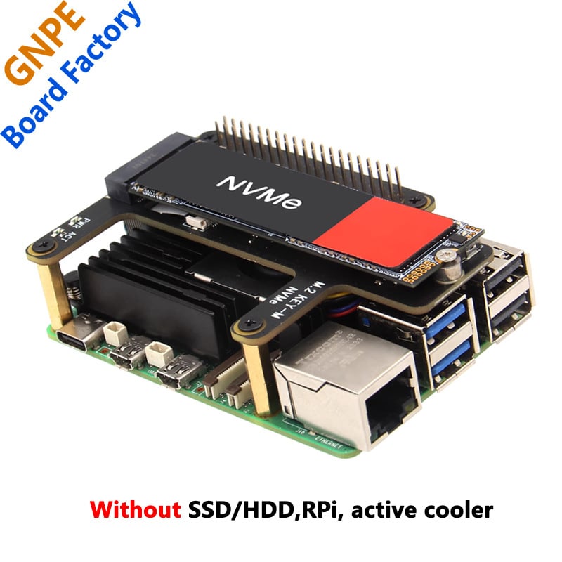 Raspberry Pi 5 X1015 PCIe към M.2 NVMe SSD разширителна платка