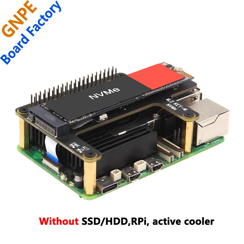 Raspberry Pi 5 X1015 PCIe към M.2 NVMe SSD разширителна платка