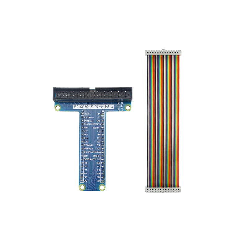 Разширителна GPIO платка за Raspberry Pi с цветен 40-пинов кабел за breadboard, съвместима с Raspberry Pi 4B/3B+/3B