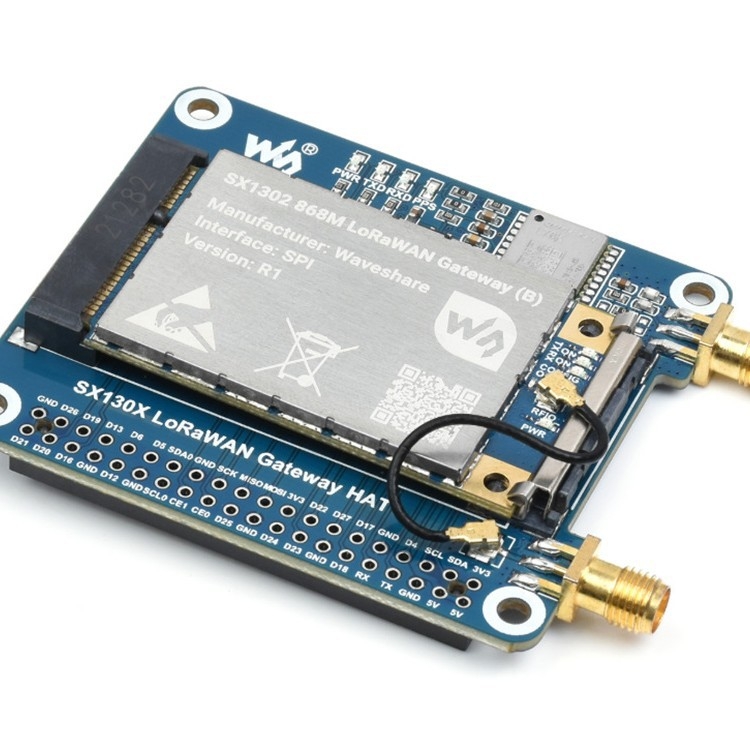 SX1302 868M LoRaWAN шлюз модул – разширителна платка за Raspberry Pi със стандартен Mini-PCIe интерфейс L76K