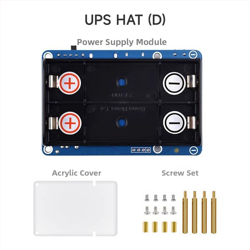 Raspberry Pi UPS napájací modul, veľká kapacita 21700, synchronizované nabíjanie a vybíjanie, 5V výstup