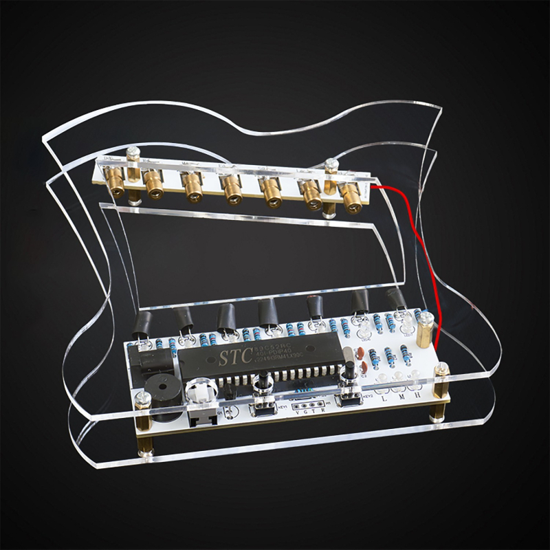 Mikrovezérlős lézeres elektronikus billentyűzet és harpa készlet – DIY technológia, forrasztás és összeállítás TJ-56-653