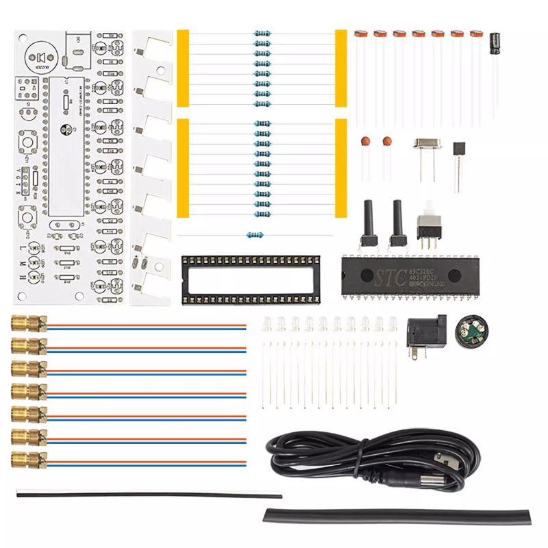 Mikrovezérlős lézeres elektronikus billentyűzet és harpa készlet – DIY technológia, forrasztás és összeállítás TJ-56-653