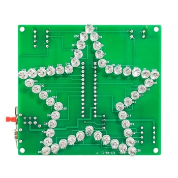 Színes LED ötágú csillag futó fény DIY elektronikus készlet 8051 mikrovezérlő TJ-56-171