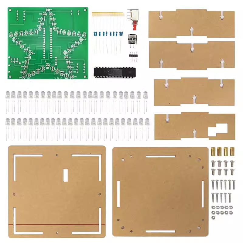 Színes LED ötágú csillag futó fény DIY elektronikus készlet 8051 mikrovezérlő TJ-56-171