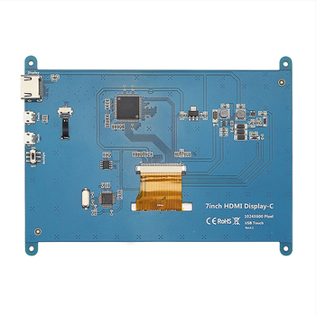 Raspberry Pi 7-инчов дисплей с капацитивен сензор за докосване, HDMI, IPS 1024x600, съвместим с Raspberry Pi 4B/3B+