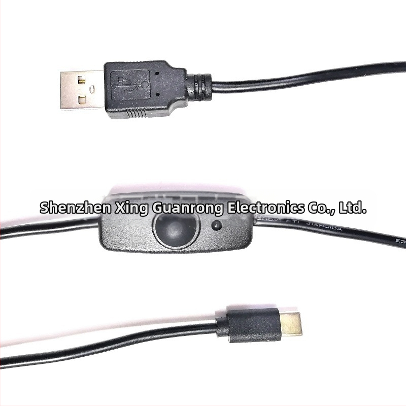Napájanie pre Raspberry Pi 4B so spínačom a káblom USB-A na USB-C s LED indikátorom