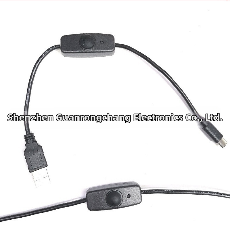 Napájanie pre Raspberry Pi 4B so spínačom a káblom USB-A na USB-C s LED indikátorom