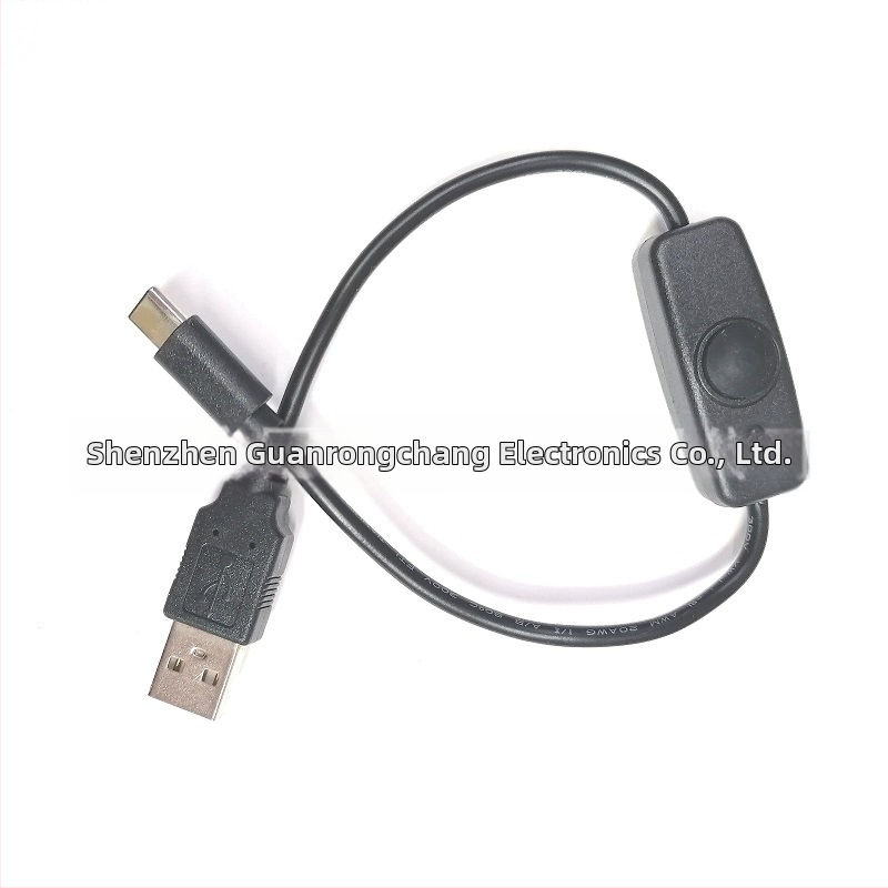 Napájanie pre Raspberry Pi 4B so spínačom a káblom USB-A na USB-C s LED indikátorom