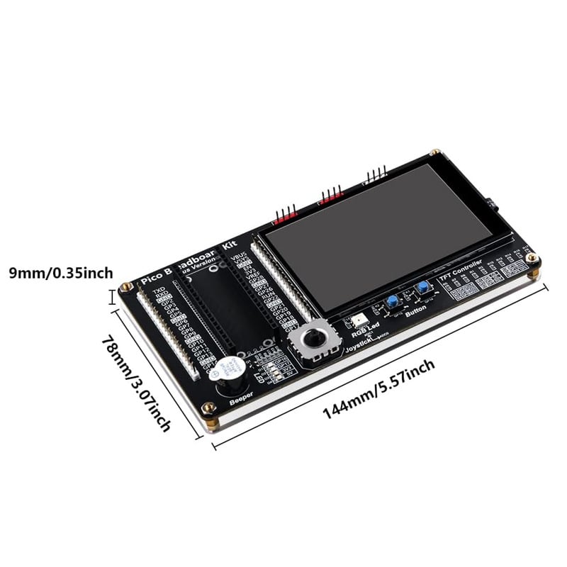 Πλακέτα επέκτασης Raspberry Pi Pico/Pico W με οθόνη IPS TFT 3,5 ιντσών αφής και LED ενδείξεις