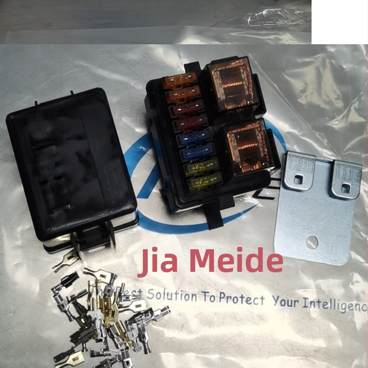 Auto box poistiek BX2081-1 s 8-kanálovou poistkovou lištou a 2 relé 1238201
