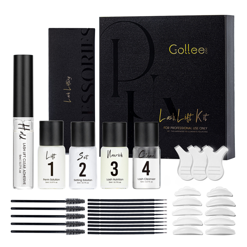 Gollee keratin szempilla perm készlet, természetes görbülettel és hosszú tartóssággal — szempilla ragasztó és formázó eszközök