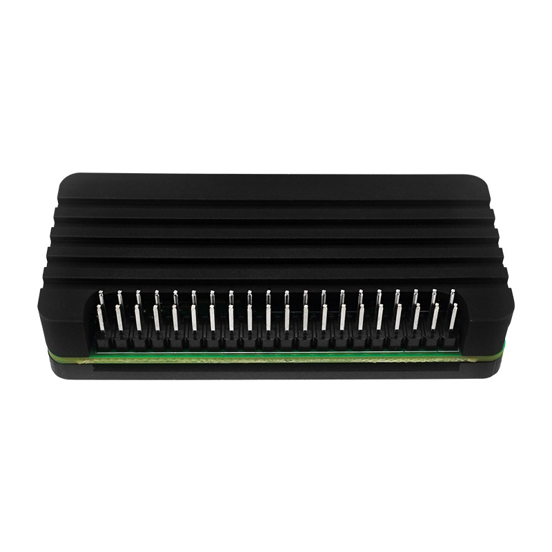 Алуминииев корпус за Raspberry Pi Zero 2 W със охладител и пинови изводи