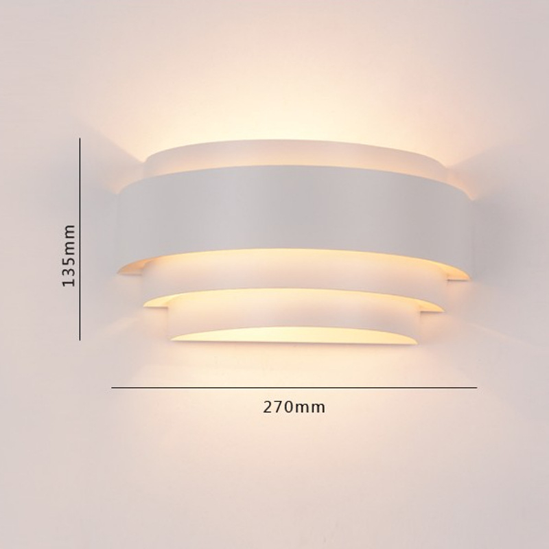 Moderna minimalistička željezna LED stenska lampa za spavaću sobu, hodnik i stepenice