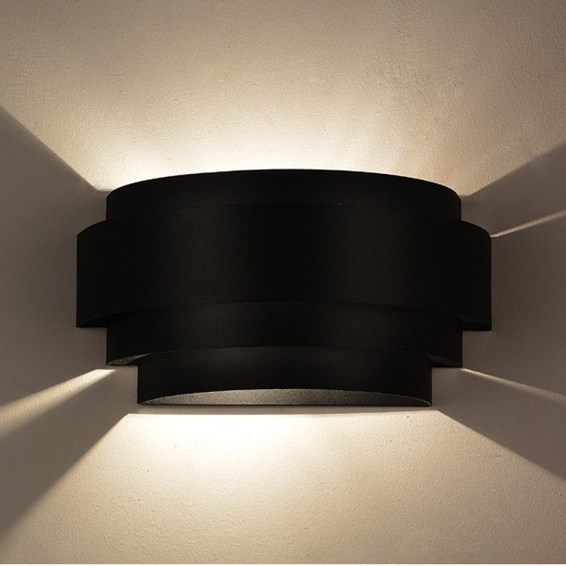 Moderna minimalistička željezna LED stenska lampa za spavaću sobu, hodnik i stepenice