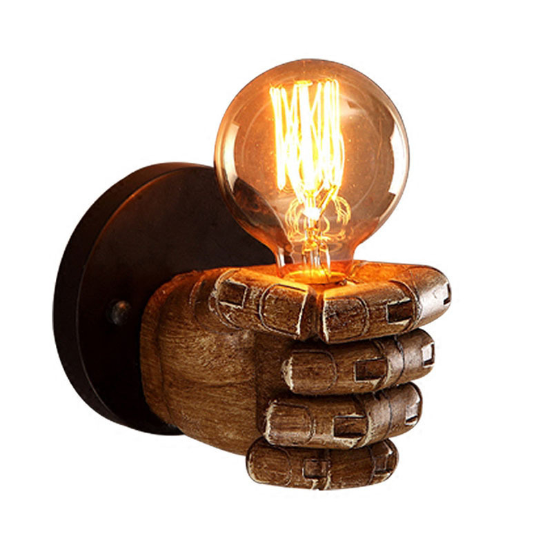 Zidna lampa u obliku šake, industrijskog stila, retro dizajn, za hodnike, izloge, restorane, barove i trgovine odjećom