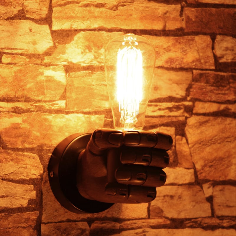 Zidna lampa u obliku šake, industrijskog stila, retro dizajn, za hodnike, izloge, restorane, barove i trgovine odjećom