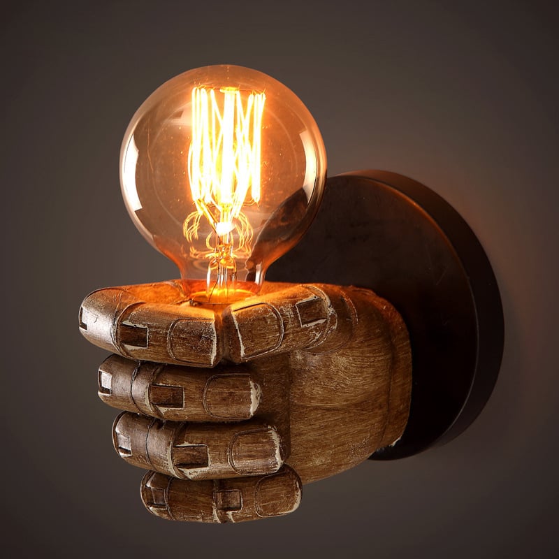 Zidna lampa u obliku šake, industrijskog stila, retro dizajn, za hodnike, izloge, restorane, barove i trgovine odjećom