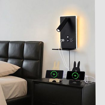 LED zidna lampa za čitanje za spavaću sobu i dnevni boravak, zidni nosač, moderni minimalistički stil, vrhunsko ambijentalno osvjetljenje