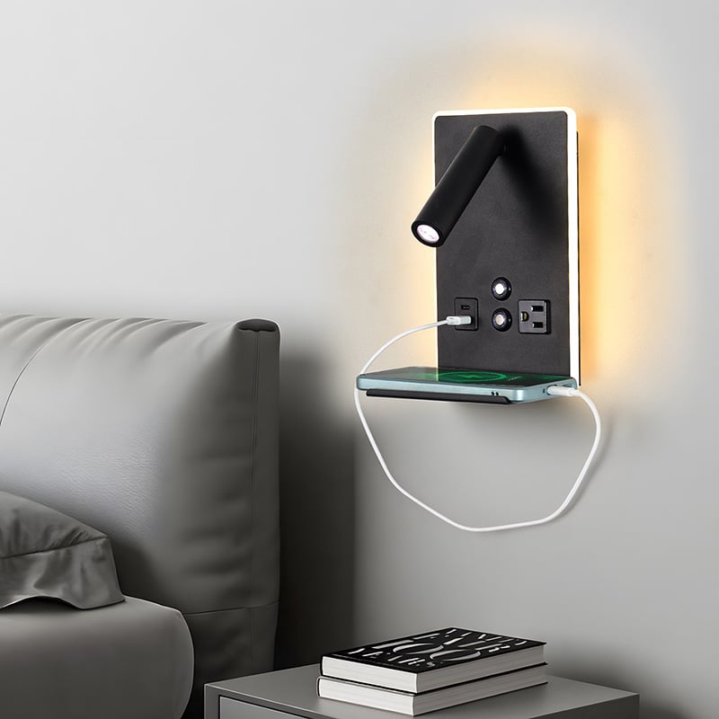 LED zidna lampa za čitanje za spavaću sobu i dnevni boravak, zidni nosač, moderni minimalistički stil, vrhunsko ambijentalno osvjetljenje