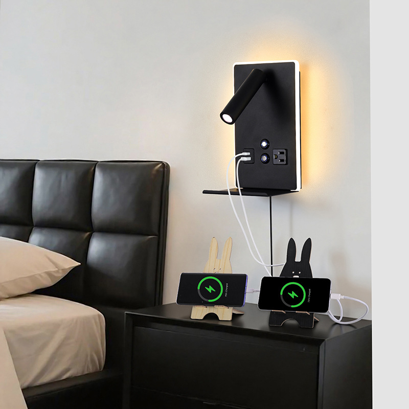 LED zidna lampa za čitanje za spavaću sobu i dnevni boravak, zidni nosač, moderni minimalistički stil, vrhunsko ambijentalno osvjetljenje