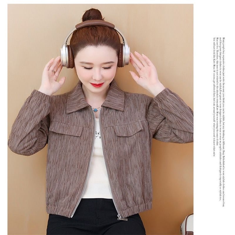 2025 nova retro američkog stila jakna s dugim rukavima, kratka jakna za žene, Chanel-inspiriran casual stil