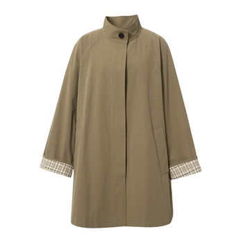 Női tavaszi windbreaker kabát kontrasztos mandzsettákkal, 5H2160061