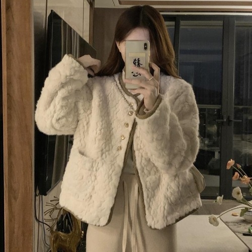 Ženski kratki kaput u korejskom stilu za jesen-zimu, elegantan kroj, udoban, dugi rukavi, A6722