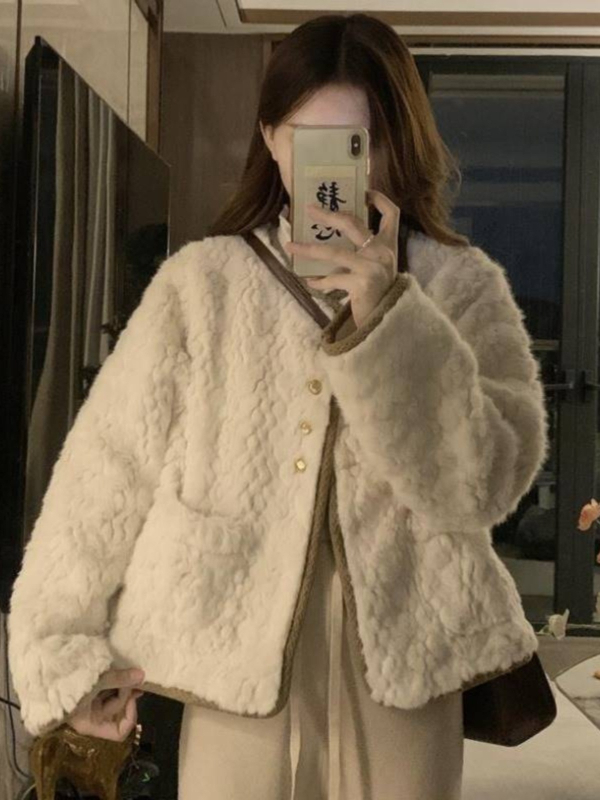 Ženski kratki kaput u korejskom stilu za jesen-zimu, elegantan kroj, udoban, dugi rukavi, A6722