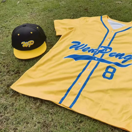 Amerikai stílusú professzionális baseball kardigán, gyorsan száradó anyaggal, egygombos, rövid ujjú, testreszabható egyenruha