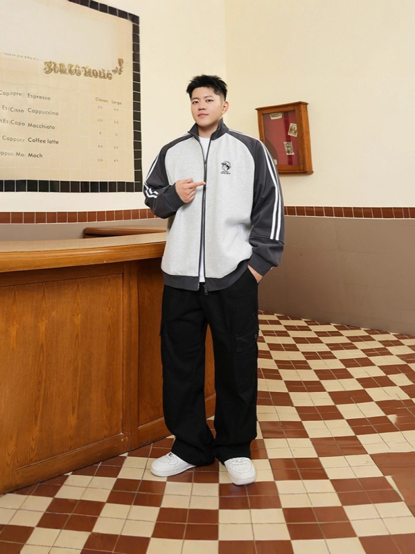 Férfiaknak szóló amerikai baseball-stílusú dzseki, plusz méret, laza szabás, panelos patchwork, mindennapi kabát tavaszra és őszre