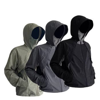 Unisex ελαφριά καλοκαιρινή ζακέτα εξωτερικού χώρου με κουκούλα, γρήγορο στέγνωμα και UV προστασία, ορεινό στυλ