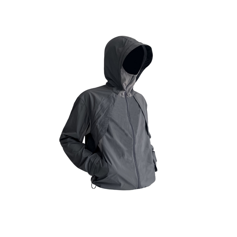 Unisex ελαφριά καλοκαιρινή ζακέτα εξωτερικού χώρου με κουκούλα, γρήγορο στέγνωμα και UV προστασία, ορεινό στυλ