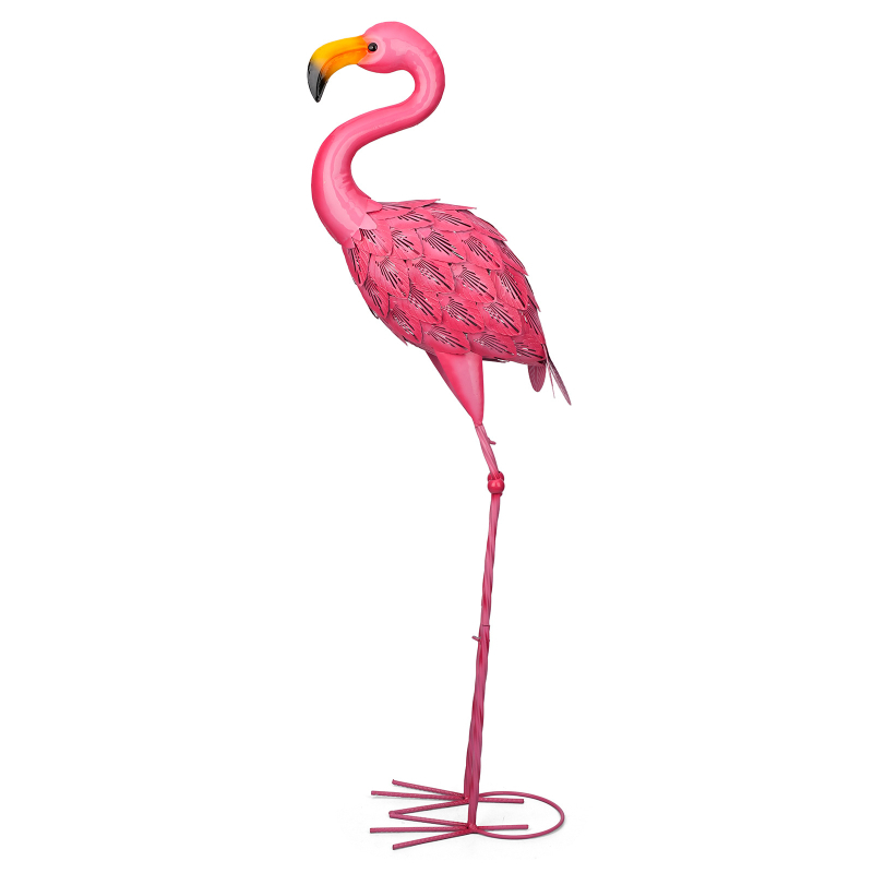 Imitirani metalni flamingosi – ukrasne figure za vanjske vrtove i dvorišta, željezni umjetnički dekor za vjenčanja i fotografiranje na zabavama