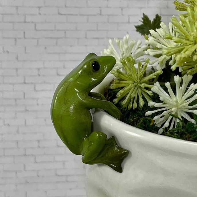 Privjesak od smole s crtanim žabom za bonsai i vrtni ukras