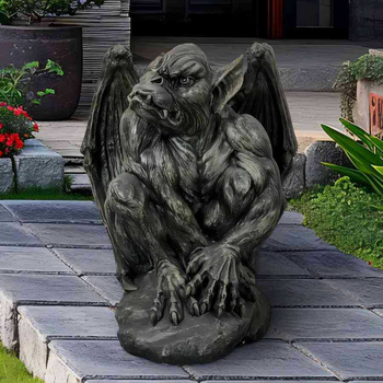 Gotička gargojl statua sa krilima – dekorativni predmet od smole za dom i dvorište
