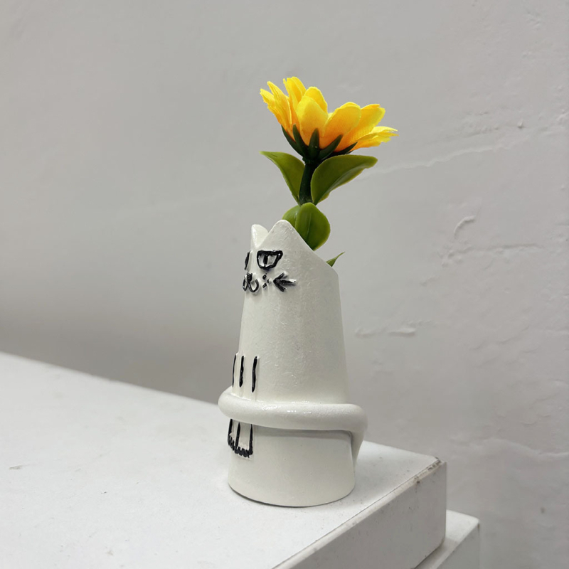 Vaza za cvijeće u obliku mačke - kreativna smolna dekoracija za dom i vrt