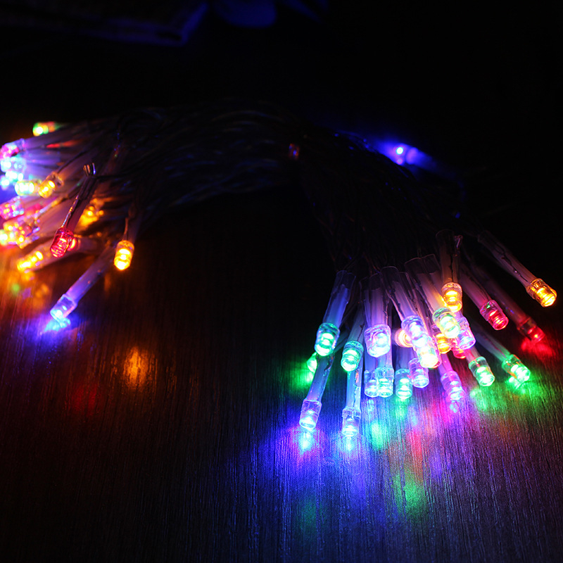 LED niz svjetala sa zvjezdanim nebom, baterijsko kućište, 10 m, 100 LED, vanjska dekoracija za Božić i vjenčanje