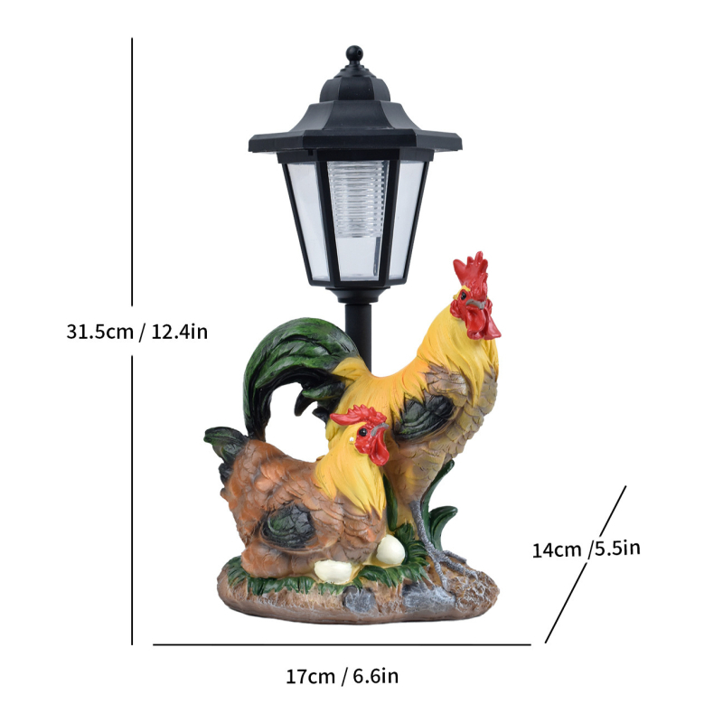 Solarna šesterokutna lampa s petlom za vanjski vrt