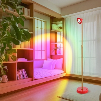 Stojeća lampa za dnevni boravak u stilu laganog luksuza, lampa za čitanje uz kauč s motivom Crvenkapica, atmosfera zalaska sunca, dekorativna svjetiljka za spavaću sobu pored noćnog ormarića