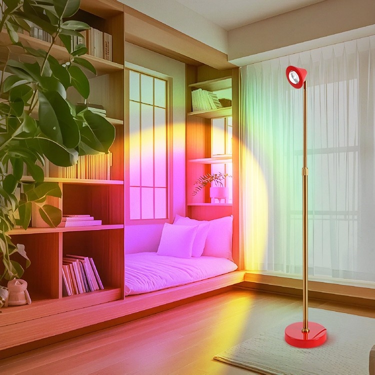 Stojeća lampa za dnevni boravak u stilu laganog luksuza, lampa za čitanje uz kauč s motivom Crvenkapica, atmosfera zalaska sunca, dekorativna svjetiljka za spavaću sobu pored noćnog ormarića