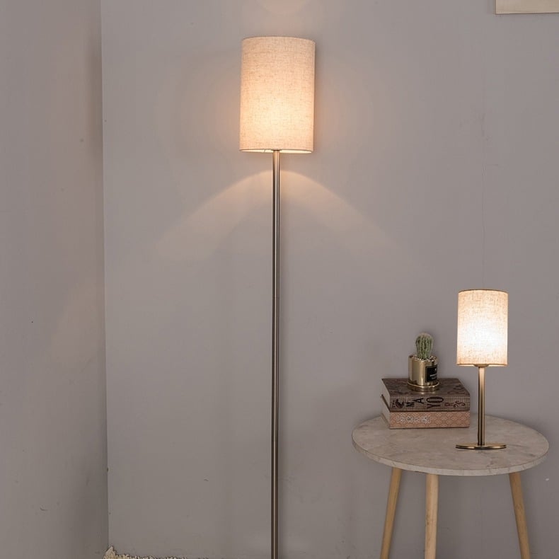 Nordijska minimalistička podna lampa s LED-om, sjenilo od tkanine, moderno osvjetljenje spavaće sobe