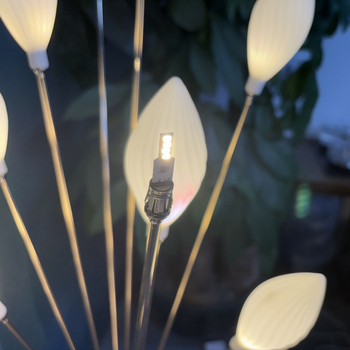 Podna svadbena lampa od željeza s elektroplatiranim završetkom, svijetleće višehlavno maslinovo stablo za scenografiju