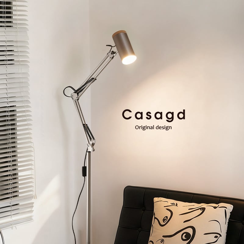 Vintage Bauhaus stajaća lampa s pomičnim ramenom, podesiva zaštita očiju, za spavaću sobu i prostor za učenje