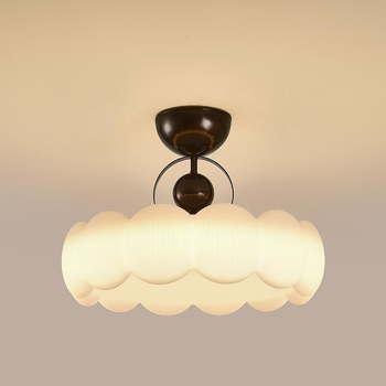 Francuski kremasti stil stropna svjetiljka za spavaću sobu, vintage nadahnuto čitanje s zaštitom očiju, moderno minimalističko-retro osvjetljenje garderobe